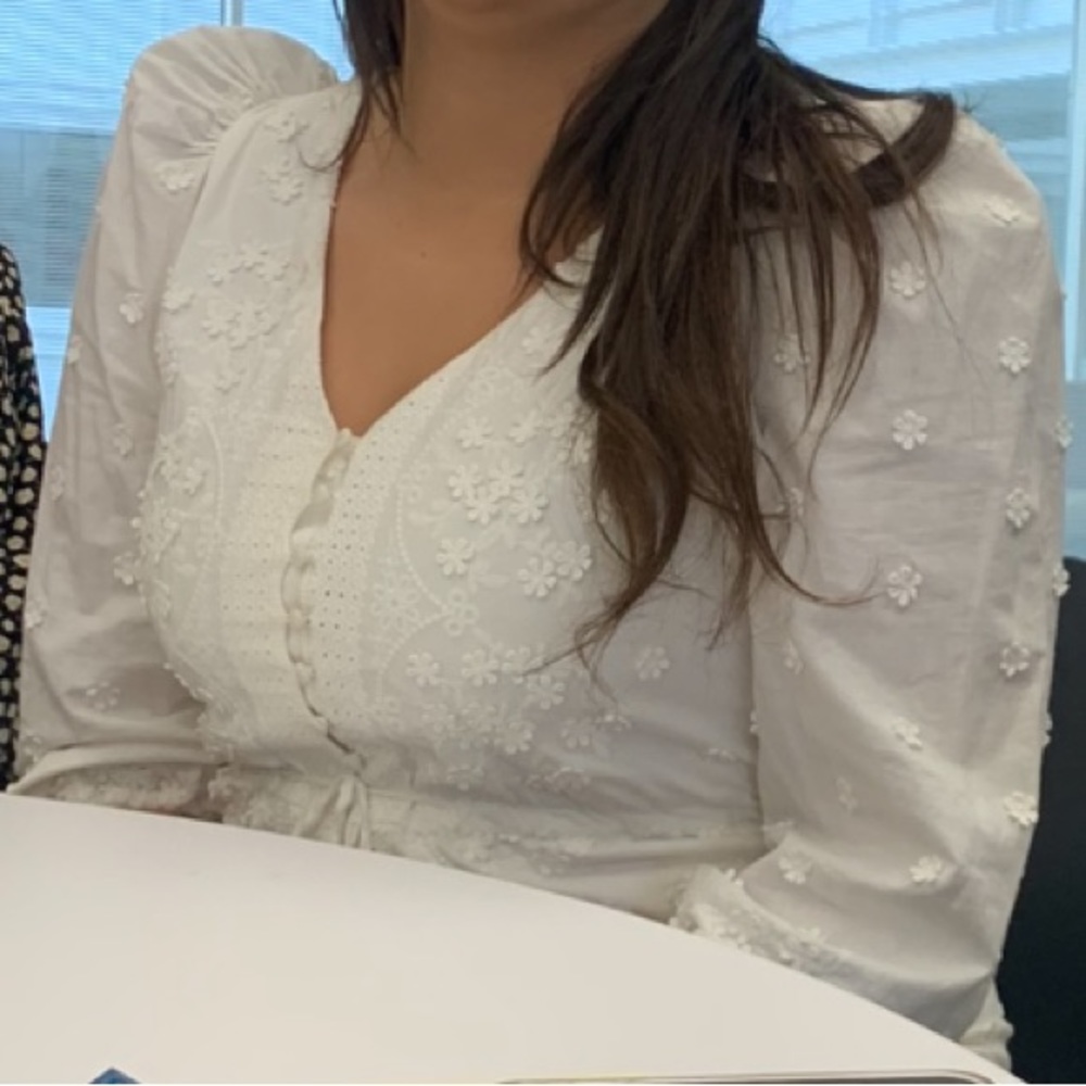 Embroidered White Maxi Dress